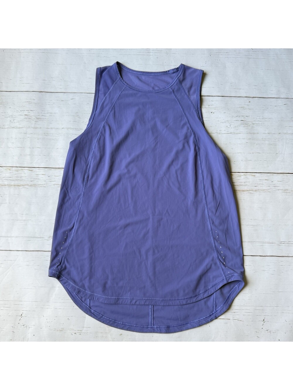 Lululemon Sculpt Tank Top Mesh Women Sz 4/6 Purple Charged Indigo Activewear